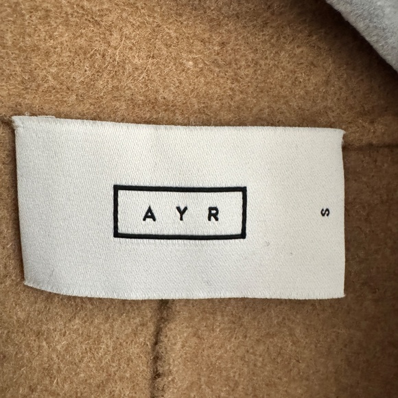 AYR Recycled Wool Oversized Soft Structured Jacket Blazer Camel Size Small - Picture 4 of 5